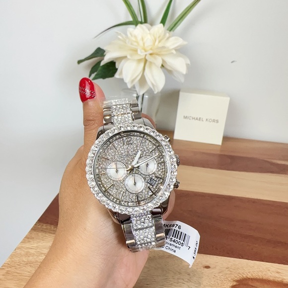 NWT Michael Kors Layton Chronograph Stainless Steel Watch 42mm - Picture 7 of 12